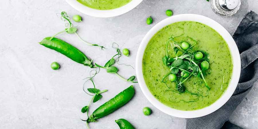 sopa low carb de ervilha