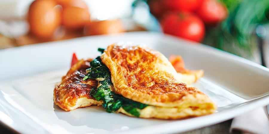 omelete de espinafre
