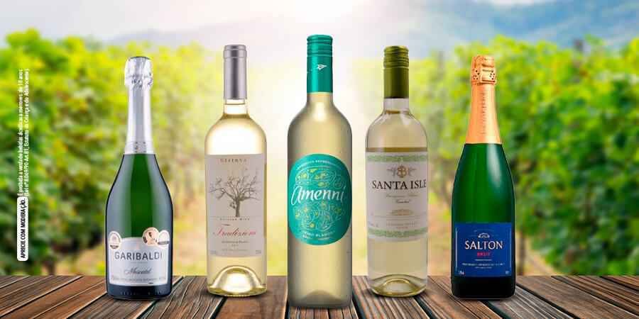 vinhos brancos e espumantes